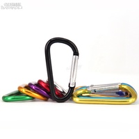 Mousqueton rapide Baichao 4.0 avec anneau fendu en forme de D 5 #   Clip en alliage d'aluminium personnalisable avec logo, clip à ressort pour sac à dos, exploitation minière