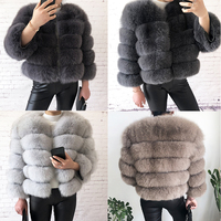 Jaket Bulu Rubah Asli Model Terbaru untuk Musim Dingin, Mantel Bulu Alami untuk Wanita, Mantel Bulu Wanita Trendi