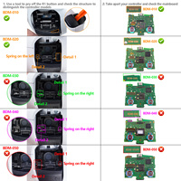 Kits de remplacement pour manette PS5 : D-Pad, gâchettes R1L1 R2L2 et boutons Share/Options, finition brillante bleu-iris