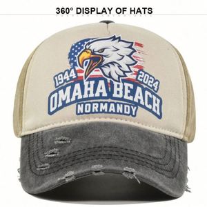 Gorra de Béisbol Estilo Dad Hat de 6 Paneles, Deportiva, con Efecto Desgastado, Formal, con Logotipo del Águila Americana Estampado en Dos Tonos, Directo de Fábrica - Product Image 2