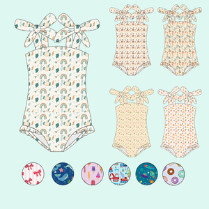 Nouvelle <span class=keywords><strong>combinaison</strong></span> pour bébé en bambou viscose et élasthanne, imprimée sur mesure, avec boucle magnétique, pour bébés garçons et filles - Product Image 4