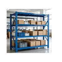 Étagère de stockage industrielle BOXUE 200 kg en acier perforé sans boulons, rayonnages industriels à poteaux, revêtement électrostatique en poudre