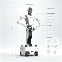 Robot Pengangkat Lipat Beroda Y1, 360 °   Omni-wheel, Baterai 4H+, Pengisian Otomatis, Desain Industri Ringkas