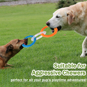 Hovicaed Tug of War Toy for Humans and Pets Durable Pull <b>Ring</b> Toy with TPR Material Luxury Hard Tooth Cleaning Dog Chew Toy - Product Image 4