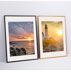 Cornice Shadow Box <span class=keywords><strong>CLAMARO</strong></span> SFR35 100x140cm per Tela |   MDF Dorato |   Sistema di Sospensione Verticale Fai-da-Te e Accessori di Montaggio Inclusi - Product Image 4