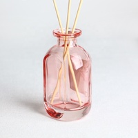 Nouvelle arrivée de luxe vide roseau diffuseur bouteille en verre couleur rose diffuseur d'arôme verre