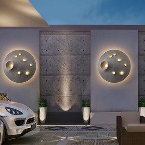 Outdoor Waterproof Moon Wall Lamp Led 20 Degree Beam Angle For <b>Corridor</b> Nordic Villa Passage Lunar Meteorite Mural <b>Light</b> - Product Image 3