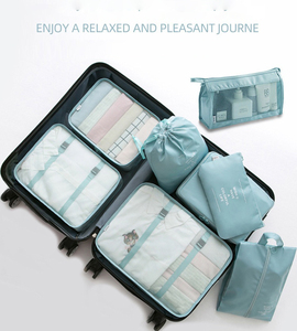 Lot de 8 sacs de rangement de voyage pliables en polyester léger pour valise – Offre spéciale - Product Image 5