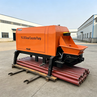 Pompe à béton sur remorque diesel/électrique 8-10m³/h, mini pompe à béton, mini pompe à béton à vendre