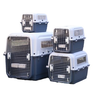 Cage de transport pour animaux de compagnie <span class=keywords><strong>en</strong></span> plastique, portable, pour l'extérieur, 45 <span class=keywords><strong>kg</strong></span>, pour chiens et chats de grande taille, transport à la main, <span class=keywords><strong>bagage</strong></span> à main, voyage, pivotant - Product Image 1