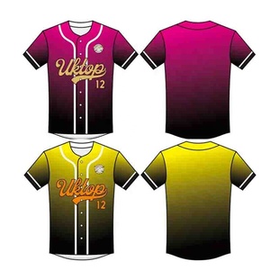 Offre Spéciale Personnaliser Mode Sublimation Baseball Jersey Style Personnalisé Chemise En Gros Baseball Jouer Maillot Baseball Chemise - Product Image 1