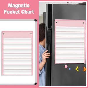Organizador de Bolsillos de 7 Capas de PET para Enseñanza, Bolsa Magnética Colgante para Pizarra Blanca, para Refrigeradores - Product Image 5
