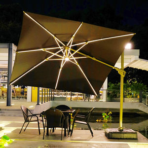 Gran exterior LED marco de aluminio sombrilla de playa sombrilla impermeable <span class=keywords><strong>terraza</strong></span> colgante fiestas terrazas estilo paraguas - Product Image 4