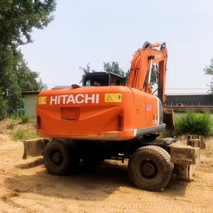 Moteur d'excavatrice sur roues Hitachi 210W d'occasion, 21 tonnes, pour nivellement de chantier de puits de gaz shaleux, structure robuste, performance longue durée - Product Image 3