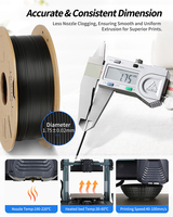Filament de Recharge pour Imprimante 3D Compétitif 1kg/rouleau PLA/Fibre de Carbone/ABS/PETG/TPU/HIPS/Bois Plastique PLA 1.75mm