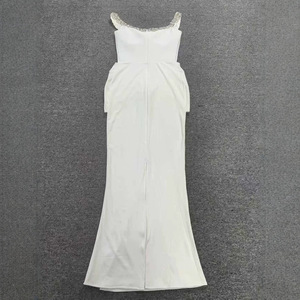OEM Factory customed Sexy bending DressBodycon abito da sera da donna <span class=keywords><strong>con</strong></span> <span class=keywords><strong>spacco</strong></span> alto alla coscia per WeddingParty - Product Image 4