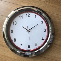 Großhandel Leere 18-Zoll Einzelrohr Verchromte Neon-Wanduhr mit Individuellem Design für Werbung und Dekoration