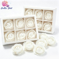 Grenzüberschreitende Glutinous Rice Paper Rosenknospen-Fertigdekoration aus lebensmittelechtem Oblatenpapier, 3D-Rosen-Kuchendekorationen im modernen minimalistischen Stil, Packung