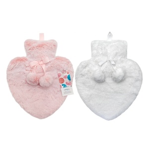 Couverture blanche luxueuse Couverture de sac d'eau chaude Bouteille d'eau chaude en caoutchouc en forme de <span class=keywords><strong>coeur</strong></span> - Product Image 1
