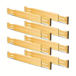 Easy Storing Adjustable Bamboo Eco-friendly Expandable Food Safe <b>Drawer</b> Divider Partition for Bathroom Living Room Kitchen - Product Image 1