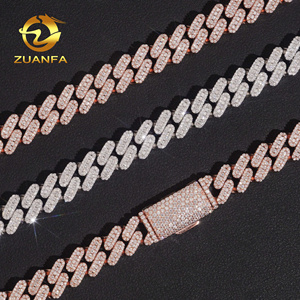 Collar de Joyería Fina de Lujo, Joyería Hip Hop para Hombre y Mujer, Plata de Ley con Diamantes de Moissanita D-VVS, Cadena Cubana de Eslabones de 10 MM - Product Image 5