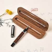 Stylo à bille en bois étui de présentation stylo unique stylos à bille en bois de noyer boîte-cadeau ensemble de stylos Signature pour l'école de bureau
