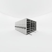 Système d'archivage intelligent électrique mobile compactable pour documents, avec télécommande, en acier moderne pour optimisation de l'espace
