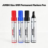 Marqueur permanent OEM à pointe oblique de 8 mm pour tableau blanc, étanche, avec logo personnalisé, modèle rouge pour voiture et papier