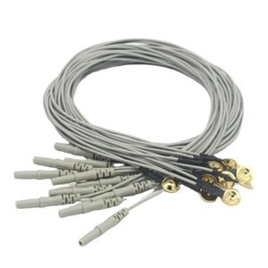 EEG câble tasse électrode EEG cordon plaqué or cuivre Snap électrode fabricant câbles médicaux accessoires - Product Image 5