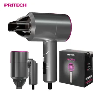 Pritech Fabriek Fabrikant 2 Snelheden Dc Motor Hand Thuisgebruik Hotel Mini Opvouwbare Vlucht Reizen Föhn