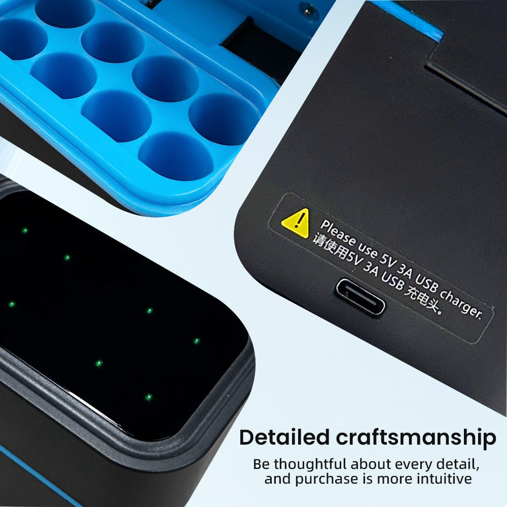 Hongdak Aaa Nimh Battery Charger 1.5V AA Nimh Akku Rechargeable Batteries With 8 Slot Smart Charger