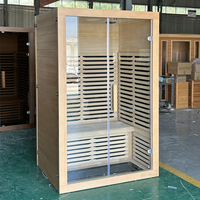 Sauna infrarouge intérieur en carbone cristallin pour 2 personnes, boîte de spa à domicile à infrarouge lointain pour la détoxification, la perte de poids et la relaxation