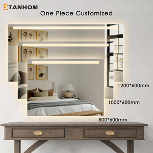 STANHOM Tow Way Wall Hanging Anti Fog Shave Baño Smart Silver Mirror Glass con luz LED - Product Image 4
