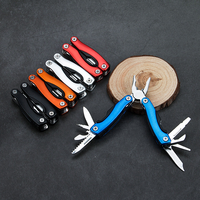 Multi-Tool Mini Pliers 11 Tools Multifunctional Colorful Folding Outdoor Camping Accessory for Gripping Personal Care