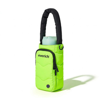 Sac isotherme souple pour bouteille d'eau Everich en tissu Taslon avec petite pochette zippée, sac OEM/ODM