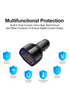 Chargeur de voiture P49 4 ports, 2 USB, 2 Type-C, 20W PD, charge rapide 18W/20W, USB C ultra-rapide pour ordinateurs portables, intelligent 3A, vente chaude