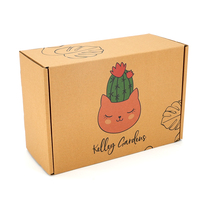 Boîte d'expédition en carton ondulé kraft écologique personnalisée avec insert en carton à 6 compartiments pour plantes succulentes et bocaux