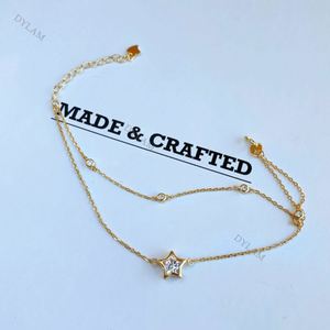 Dylam Designer Jewelry Famous Brands High Quality 18k Gold Dubai <b>Sets</b> Expandable Wire Bracelet S925 Sterling Silver - Product Image 3