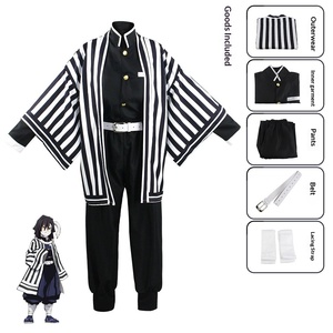 Conjunto de Uniforme Tradicional <span class=keywords><strong>Haori</strong></span>, Kimono Unisex para Niños y Adultos, Atuendo Completo para Halloween, Carnaval, Fiestas y Juegos de Rol - Product Image 3