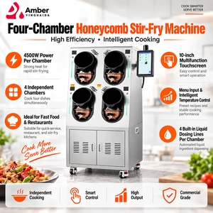 Friteuse électrique professionnelle en acier inoxydable à double cuve, écran tactile numérique, 4500W par cuve, équipement de cuisson commercial - Product Image 2