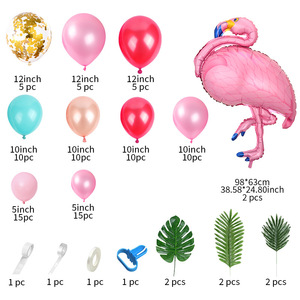 <span class=keywords><strong>Kit</strong></span> d'arche de guirlande <span class=keywords><strong>rose</strong></span> perlé et orange avec ballons en aluminium <span class=keywords><strong>flamant</strong></span> <span class=keywords><strong>rose</strong></span> à thème tropical hawaïen pour décoration de fête d'<span class=keywords><strong>anniversaire</strong></span> estivale - Grande Vente - Product Image 2