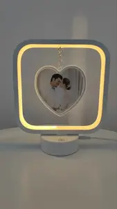 Regalos de San Valentín, Marcos de Fotos de Plástico para Sublimación, Espejos LED en Blanco para Decoración de Bodas, Hogar y Hoteles - Product Image 4