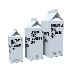Custom Aseptic Food Juice Paper <strong>Box</strong> Packaging <strong>Milk</strong> Cartons <strong>Box</strong> Juice Paper Boxes With Printing Gable Top Carton - Product Image 2