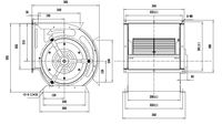 Usine professionnelle 9/9 pouces condenseur ventilateur Radial ventilateur moteur de ventilateur de refroidissement pour four et réfrigérateur échappement de chaleur 230V 450W