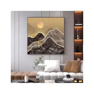 Professional Natural Scenery 3D Wall Painting Crystal Porcelain Wall Art Painting for Home Decor