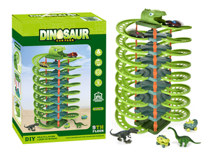 Estacionamiento de Dinosaurios de 9 Pisos con Pista Eléctrica en Espiral, Juego de Carreras de Autos Multinivel a Pilas - Product Image 6