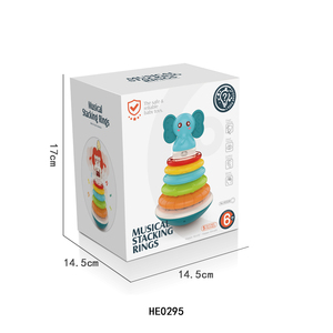 Vaso de elefante educativo de dibujos animados, diseño moderno y novedoso, apilamiento de círculos, juguete de aprendizaje Stem - Product Image 3