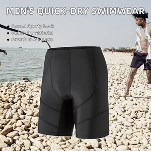 Men's Four-Way Stretch Polyester/Nylon Swim Trunks Elastic Waist Drawstring <b>Board</b> Shorts Multiple Colors for Beach Casual Sports - Product Image 2