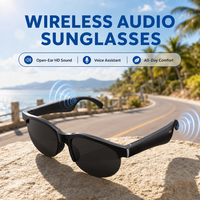 Lunettes de soleil intelligentes avec audio Bluetooth, polarisées HD, anti-reflets UV400, lunettes de soleil musicales pour les sports de plein air, la course à pied, le cyclisme, la conduite