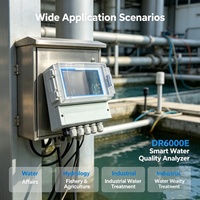 Analizador Inteligente de Calidad del Agua Multiparamétrico, Pantalla Táctil LCD de 7 Pulgadas, RS485, 4-20mA, Aprobado por CE, para Tratamiento de Aguas Residuales
